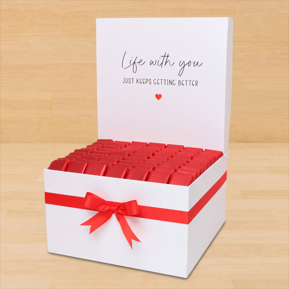 Love message "life with you" designed premium chocolate extra large hamper