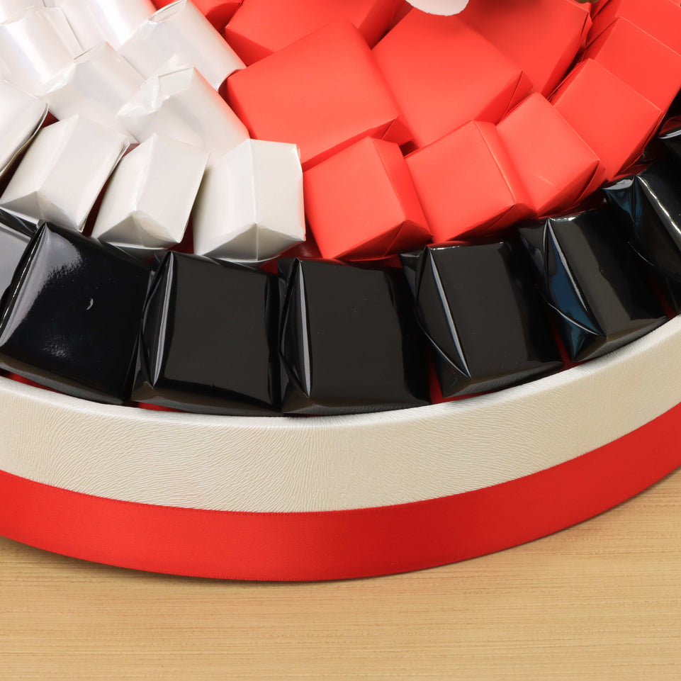 Corporate customized premium chocolate round leather tray