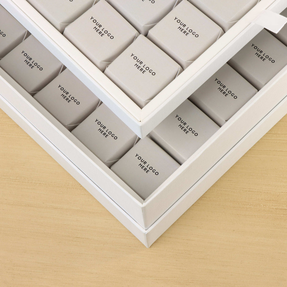 Corporate customized premium chocolate 2-layer hard box