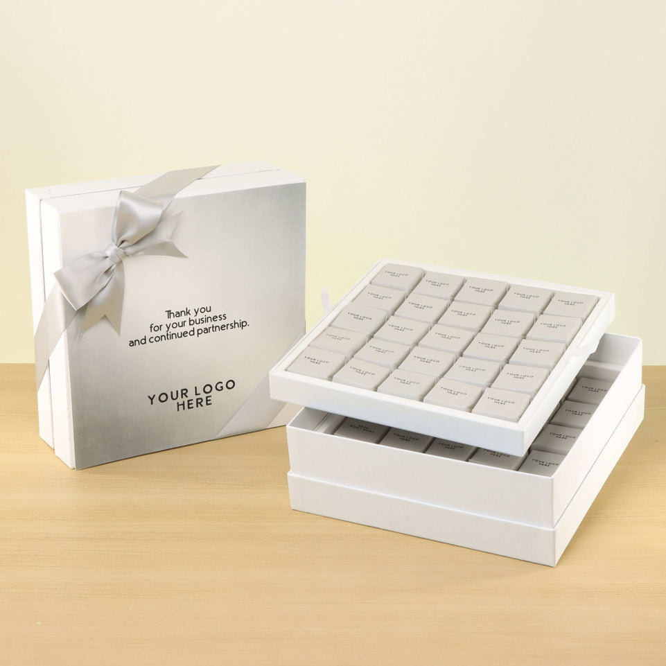 Corporate customized premium chocolate 2-layer hard box
