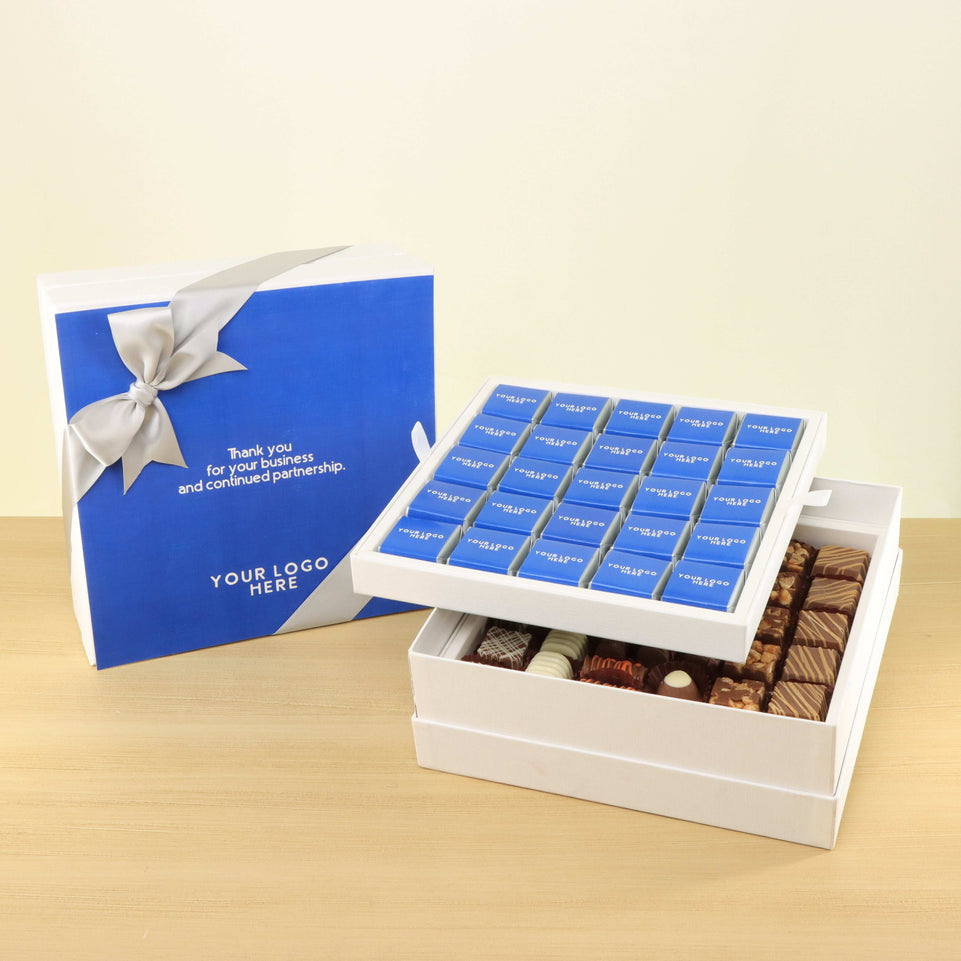 Corporate customized premium chocolate 2-layer hard box