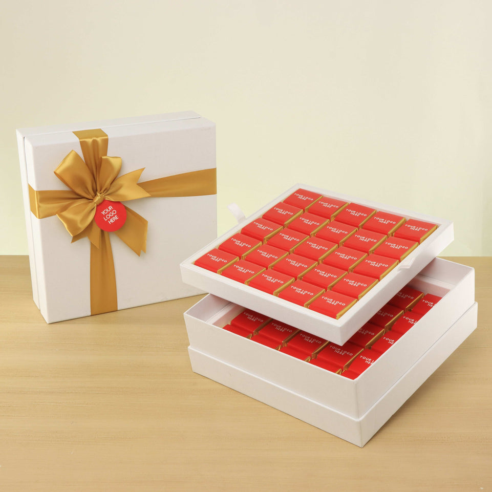 Corporate customized premium chocolate 2-layer hard box