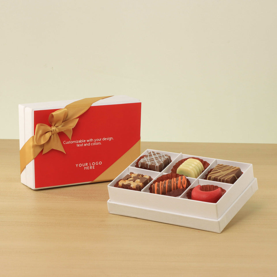 Set of 8 Corporate customized premium chocolate 6P hard box