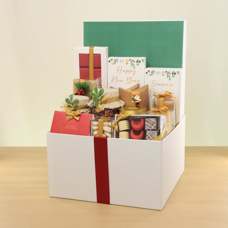 Season's greetings designed premium chocolate & sweets extra large hamper