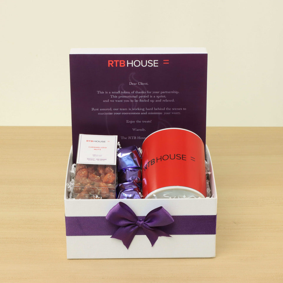 Corporate customized mug & premium chocolate medium hamper