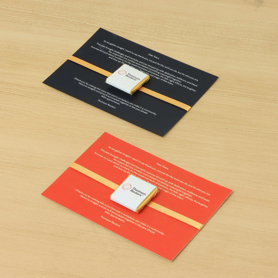 Set of 50 corporate customized premium chocolate card