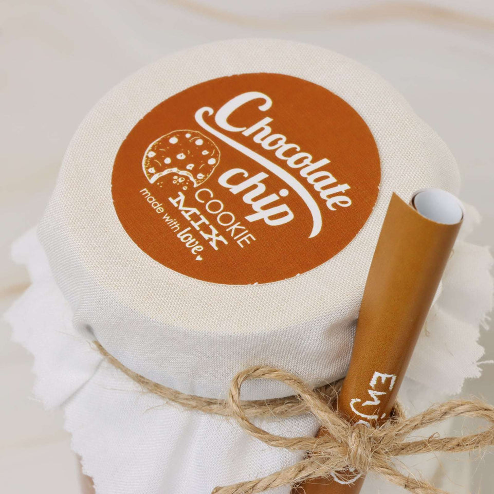 Set of 20 Baby personalized chocolate chip powder large jar