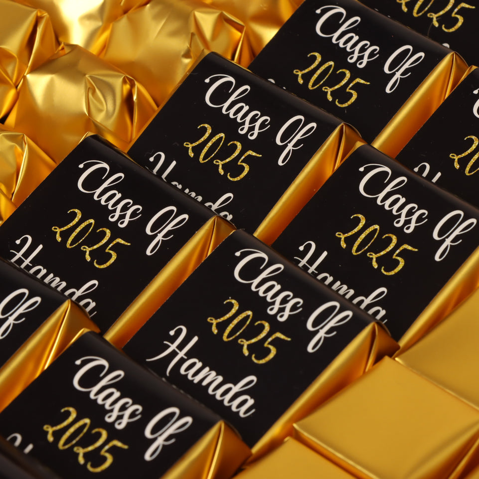 Graduation personalized & decorated chocolate leather large tray