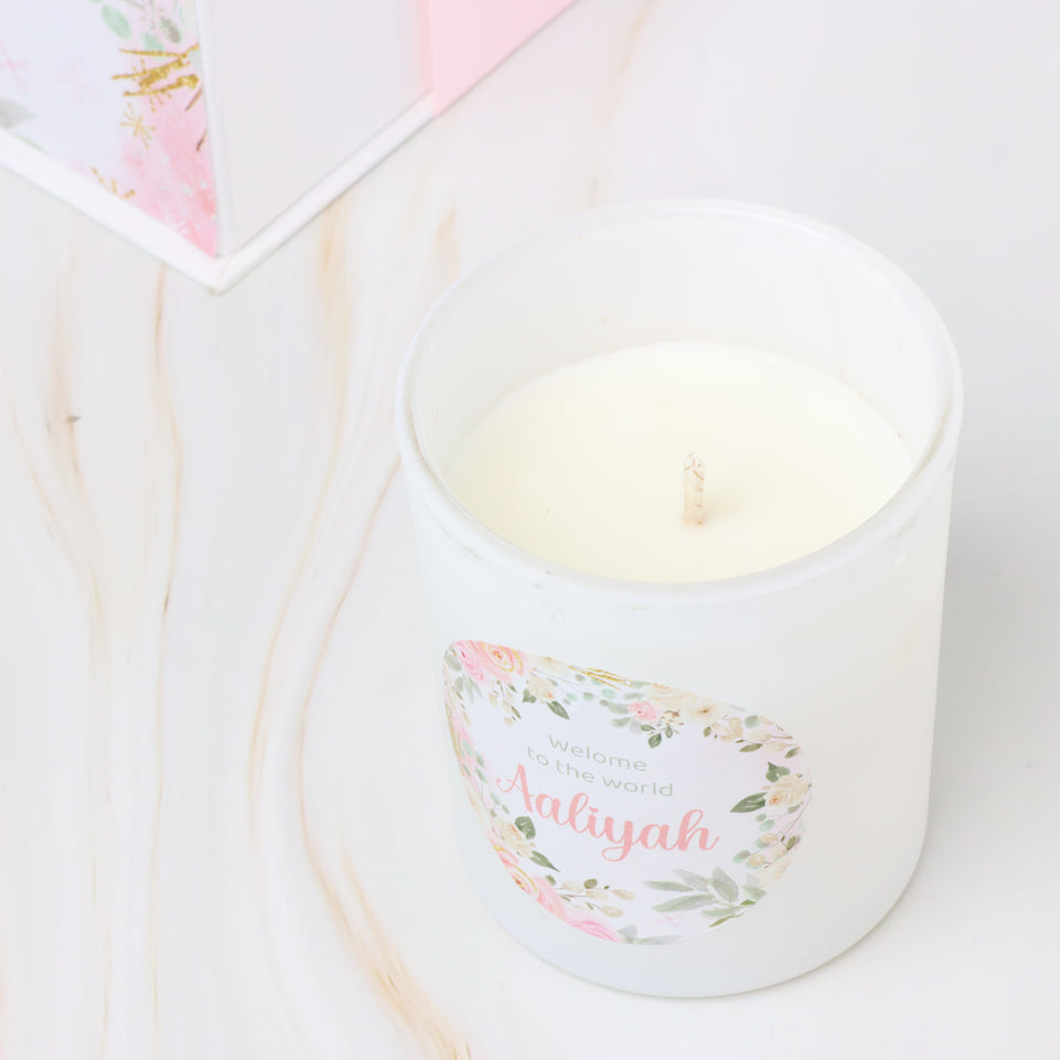 Set of 20 Baby girl ballerina shoes decorated candle hard box