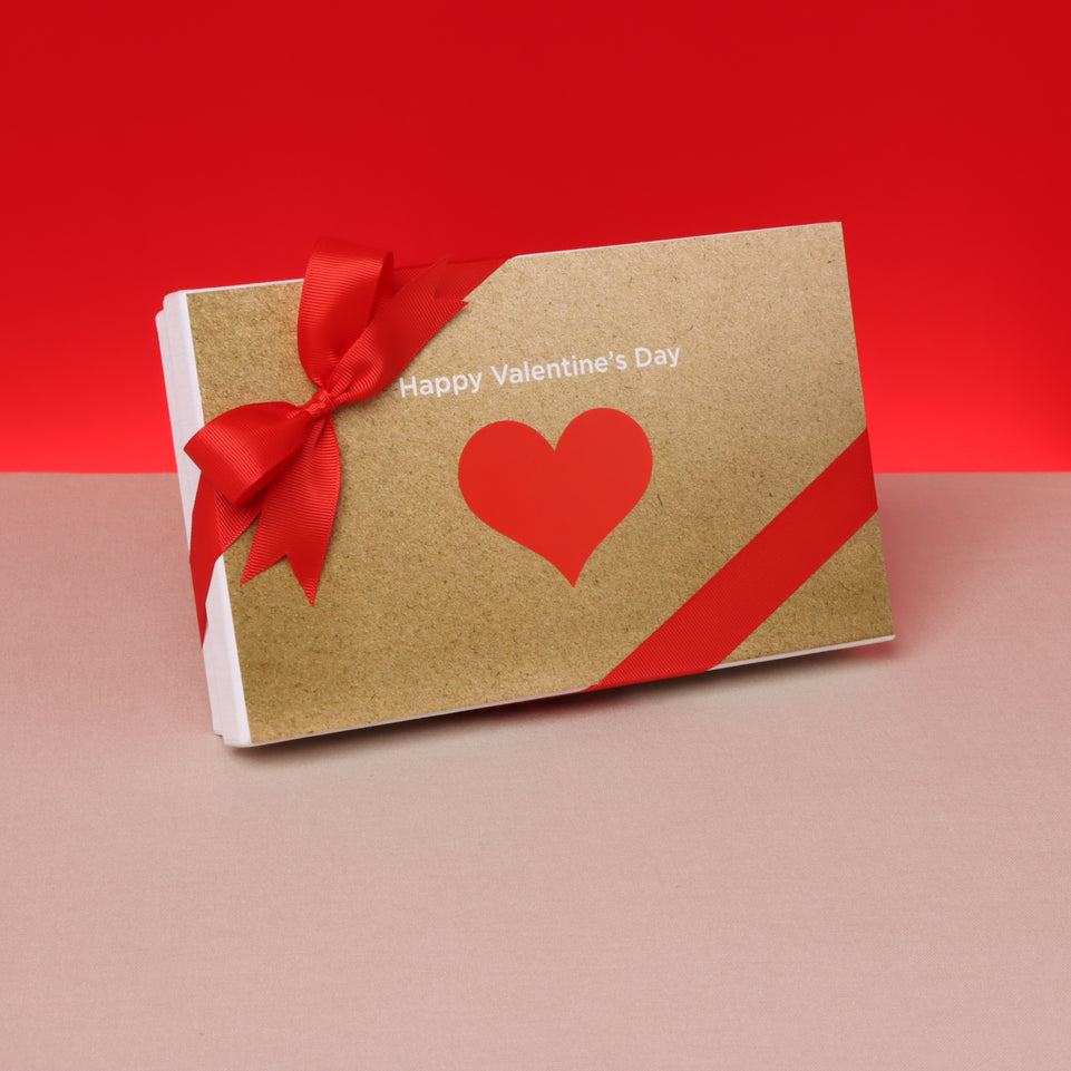 Red heart valentine designed 15-pc chocolate hard box