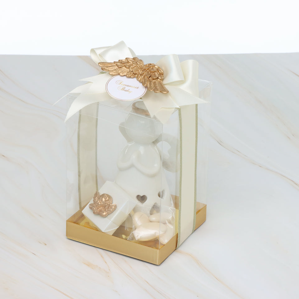 Set of 20 Baby decorated ceramic angel souvenir chocolate box