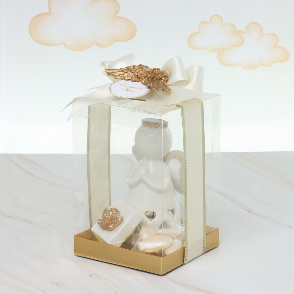 Set of 20 Baby decorated ceramic angel souvenir chocolate box