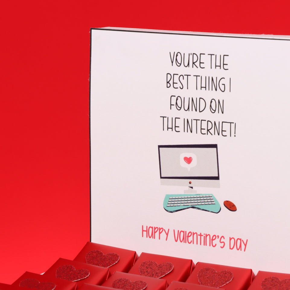 You're the best thing I found on the internet "valentine" design chocolate medium hamper