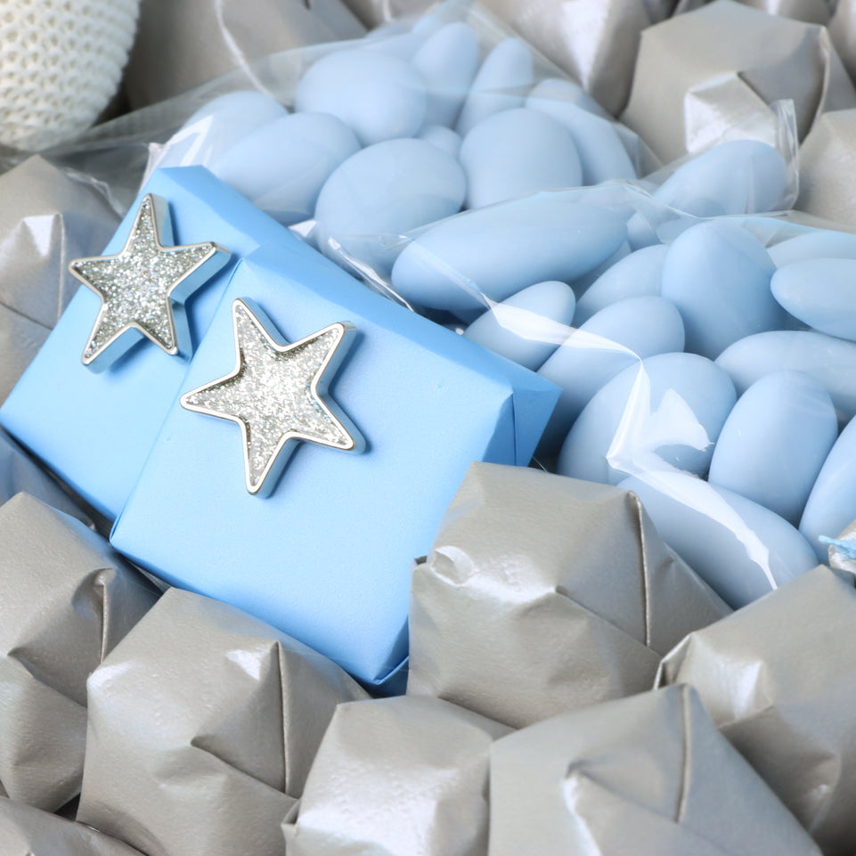 Baby boy teddy pin decorated chocolate extra large basket