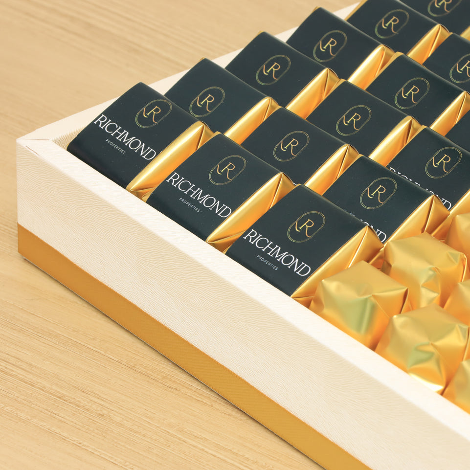 Corporate customized premium chocolate medium leather tray