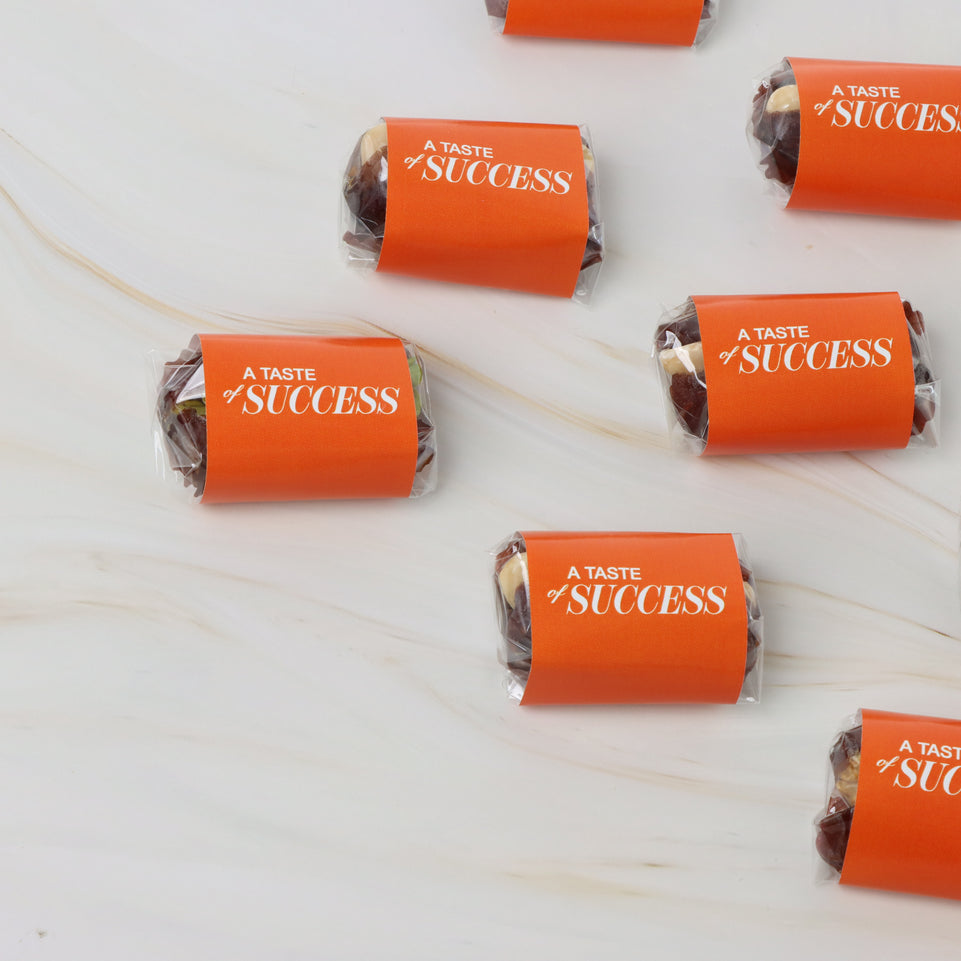 Corporate branded loose premium nut stuffed dates