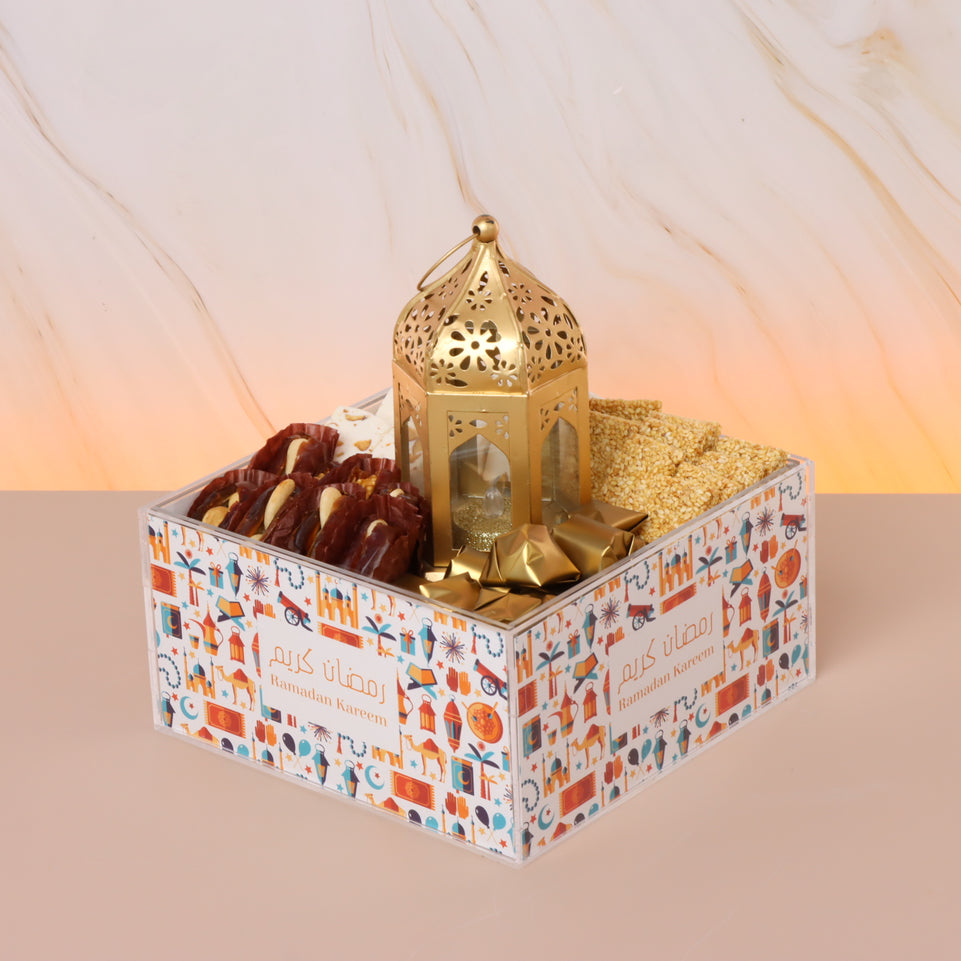 Ramadan Kareem patches designed premium chocolate & sweets medium acrylic tray