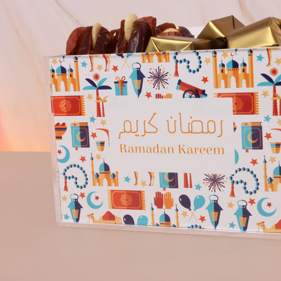 Ramadan Kareem patches designed premium chocolate & sweets acrylic tray