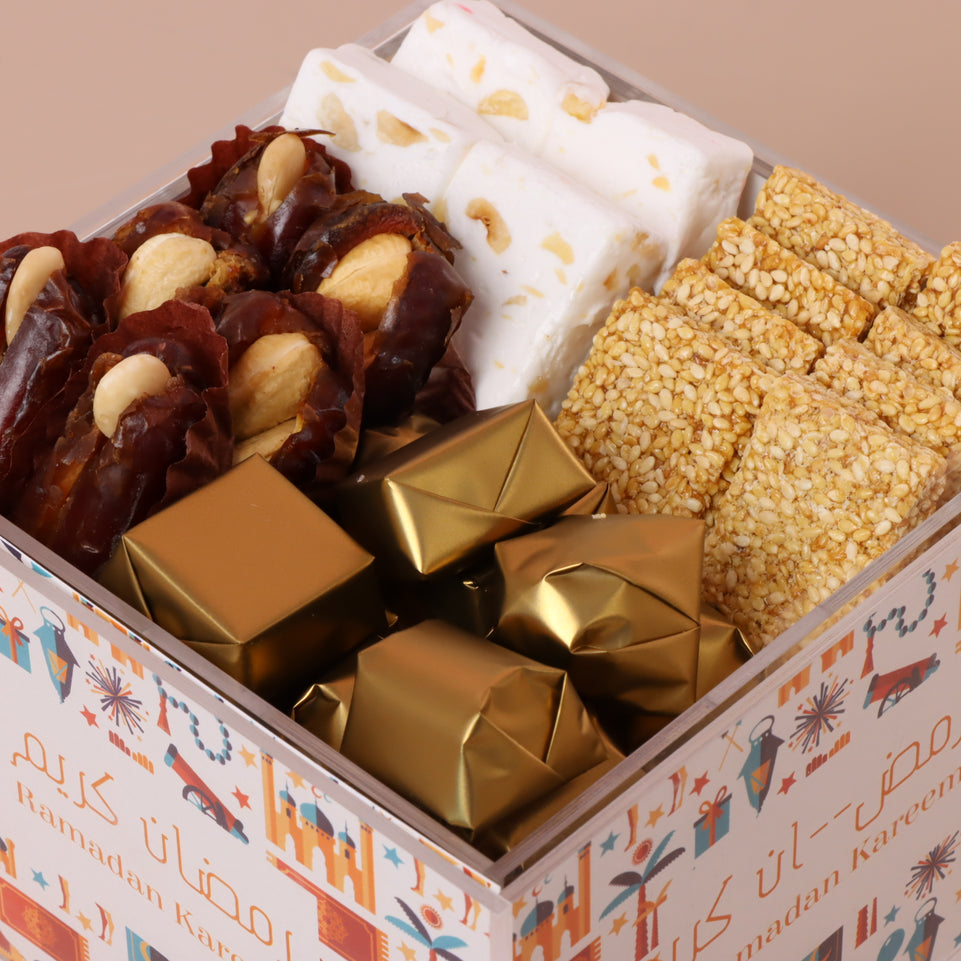 Ramadan Kareem patches designed premium chocolate & sweets acrylic tray