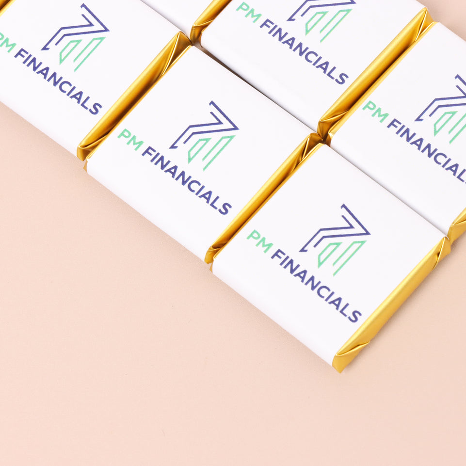 Corporate branded premium thin loose chocolate