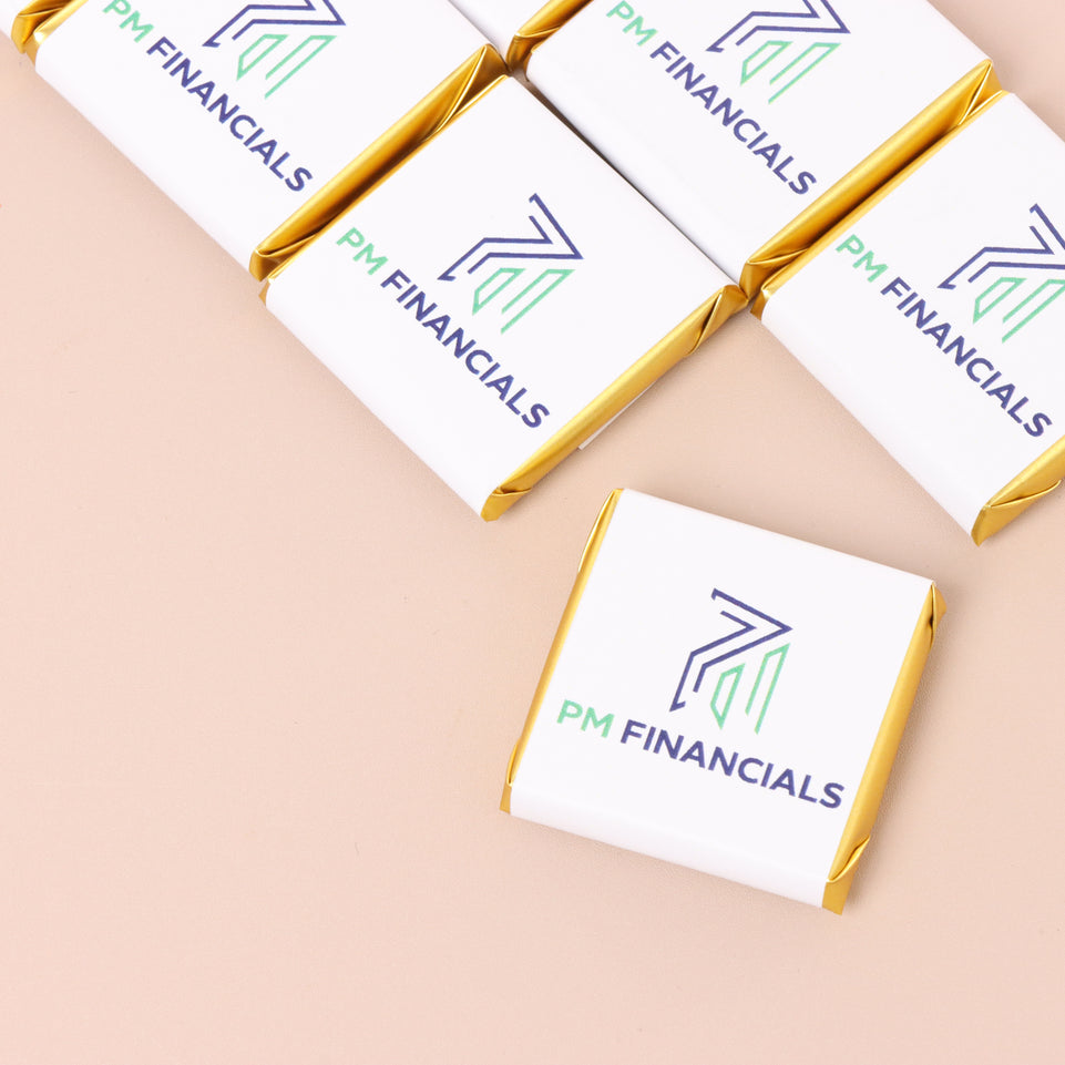 Corporate branded premium thin loose chocolate