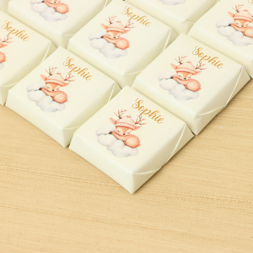 Baby girl cloud deer design personalized chocolate