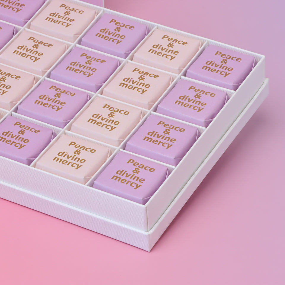 "Peace & divine mercy" designed chocolate 20P hard box