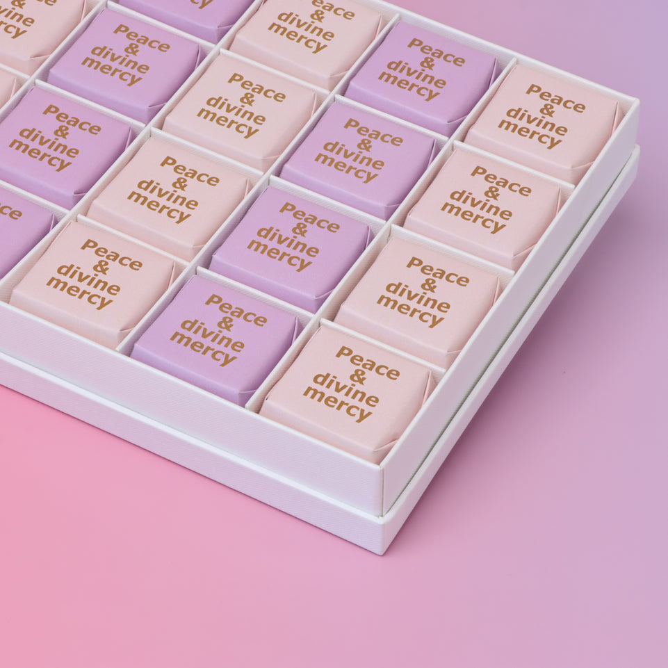 "Peace & divine mercy" designed chocolate 20P hard box