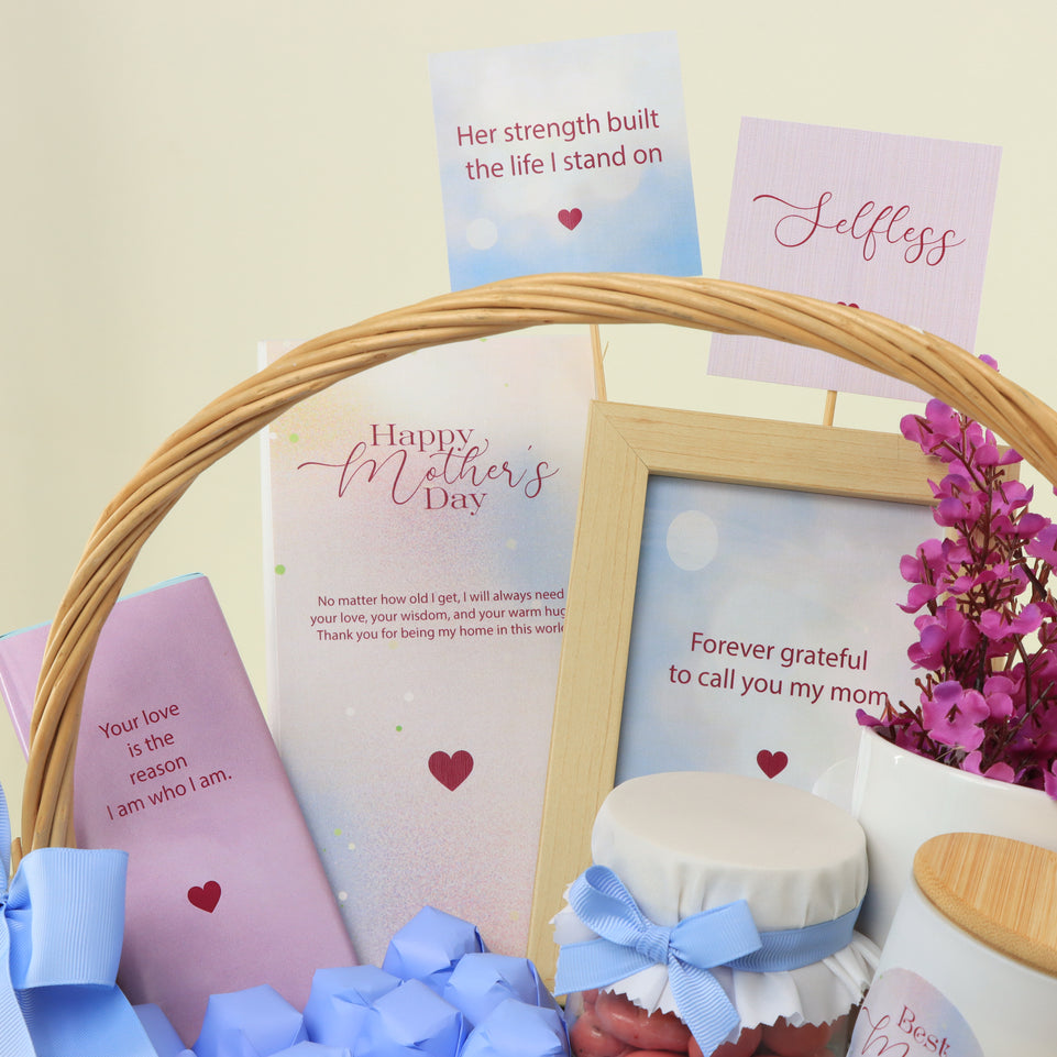Happy Mother's day designed premium chocolate medium basket