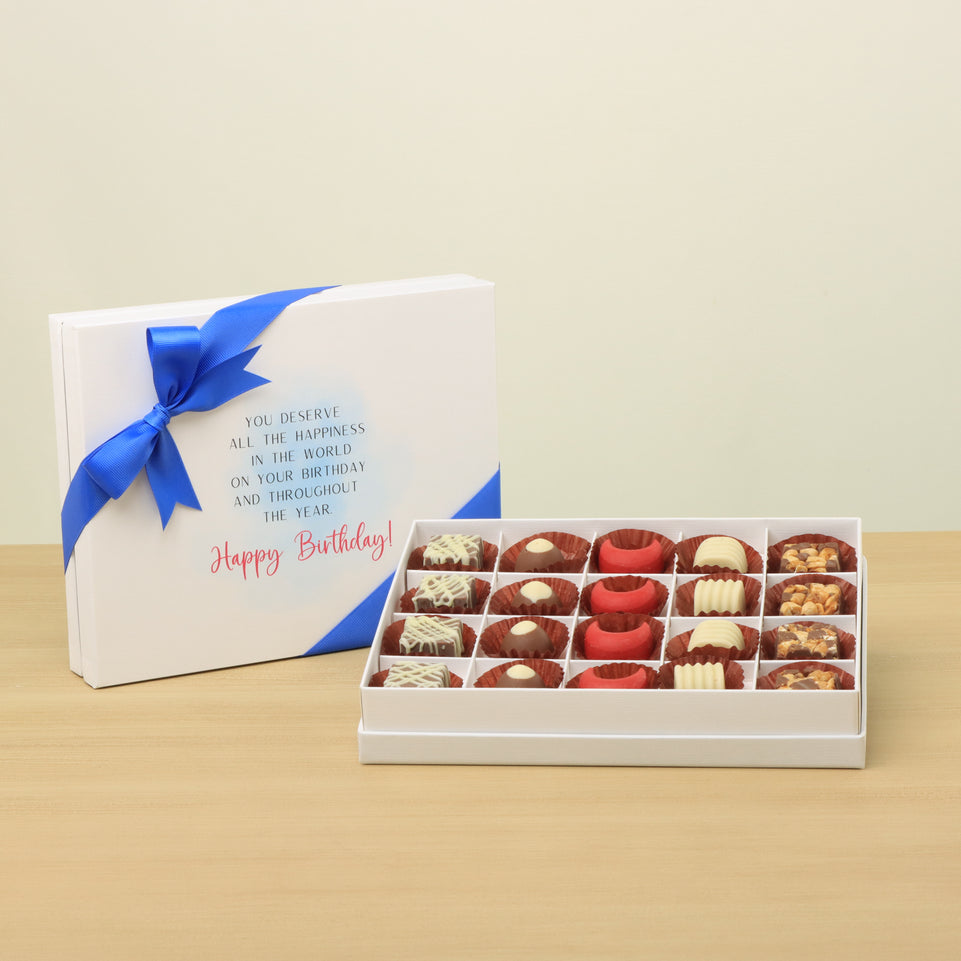 Birthday you deserve happiness 20P chocolate hard box