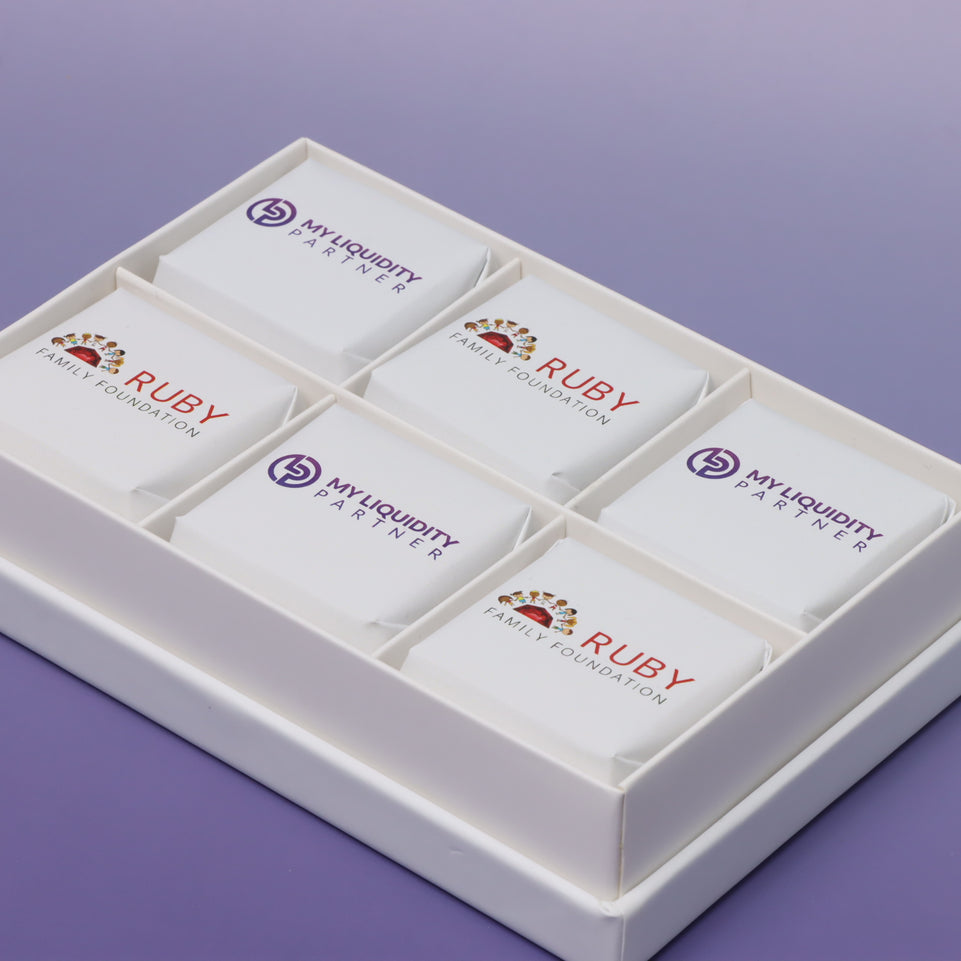 Corporate branded chocolate customized printed hard box