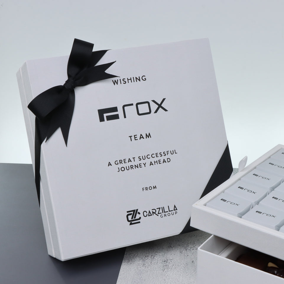 Corporate customized premium chocolate 2-layer hard box