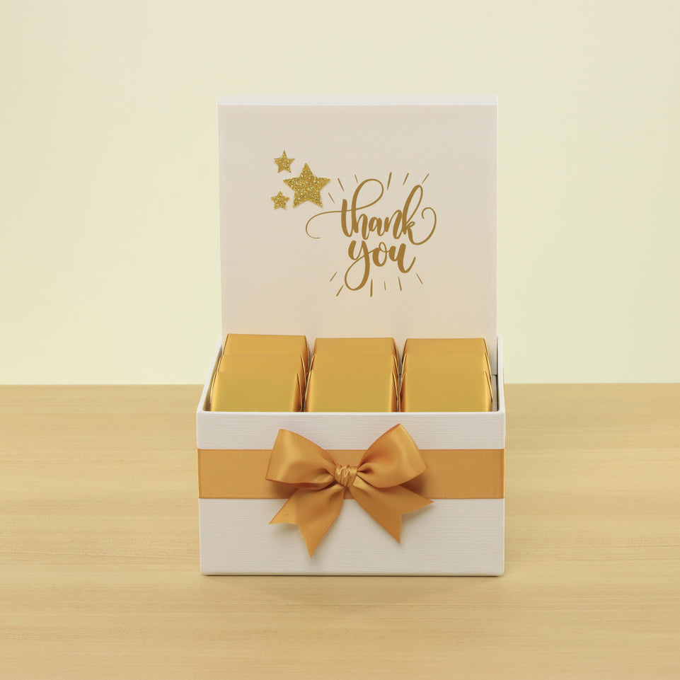 "Thank you" sun streak designed premium chocolate small hamper