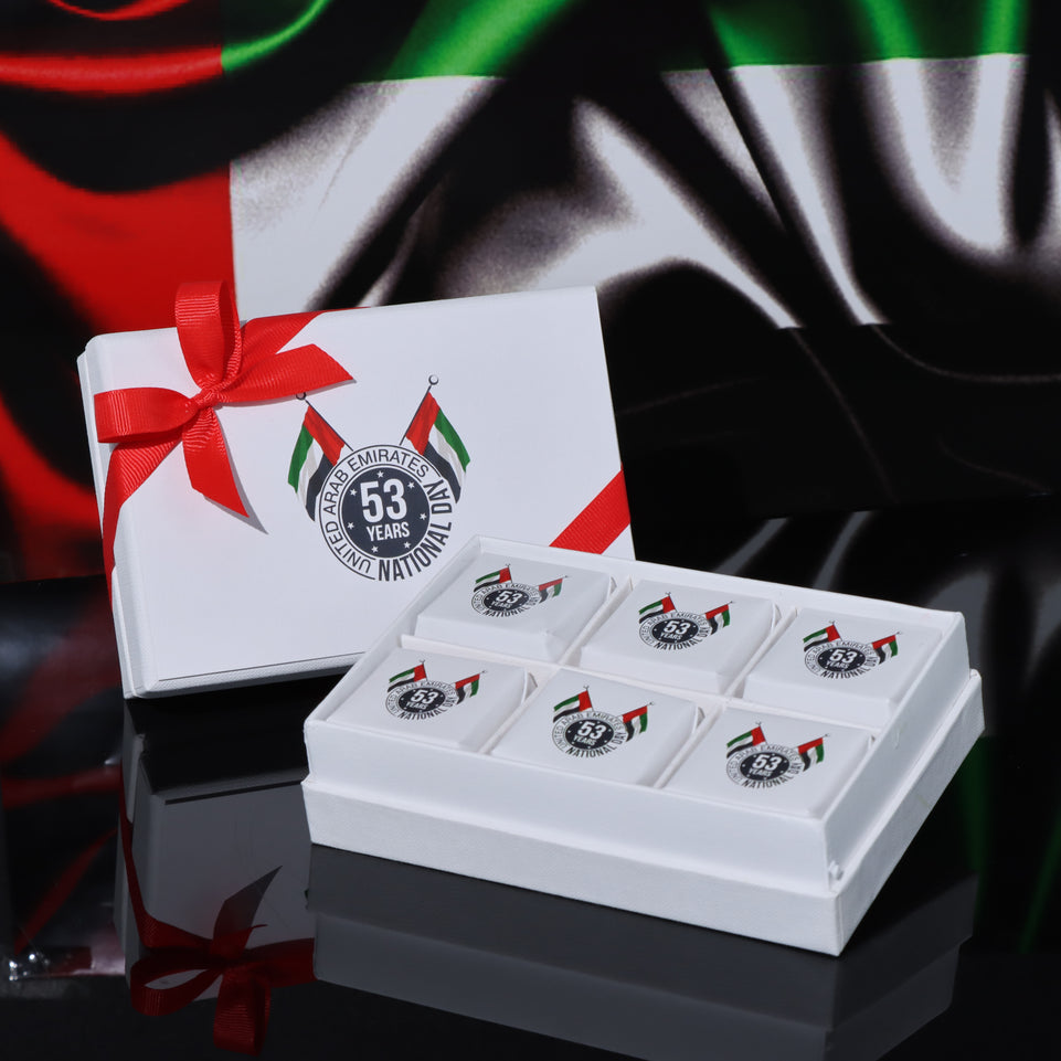 Set of 8 National day designed premium chocolate 6P hard box