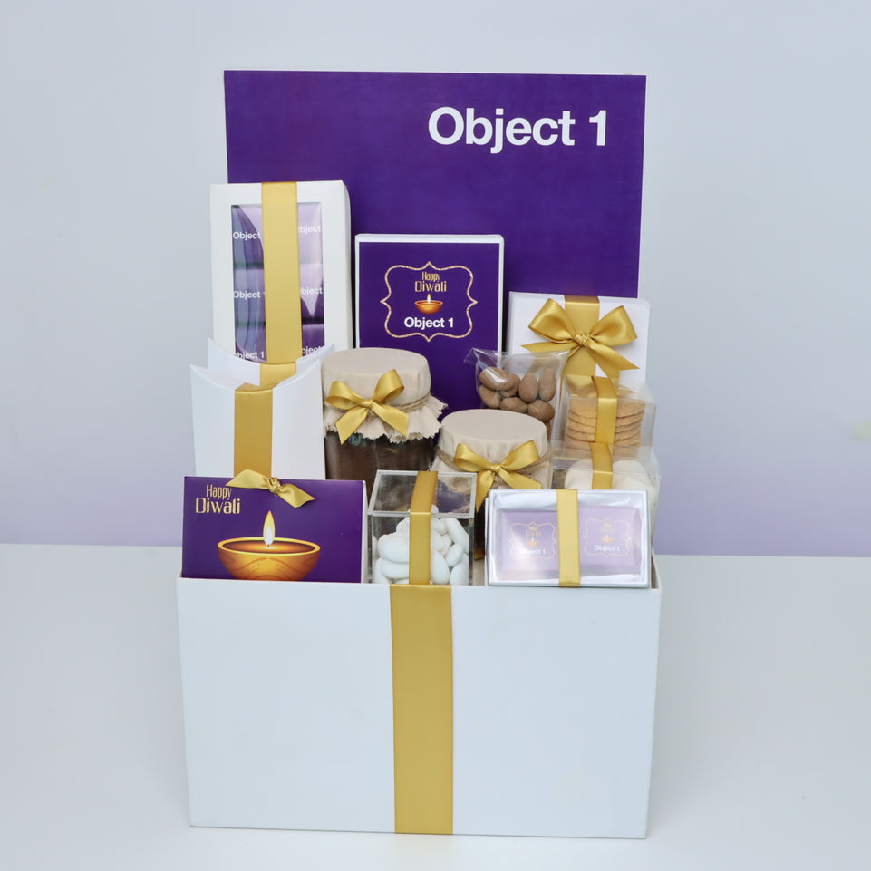 Corporate customized diwali designed chocolate & sweets extra large hamper