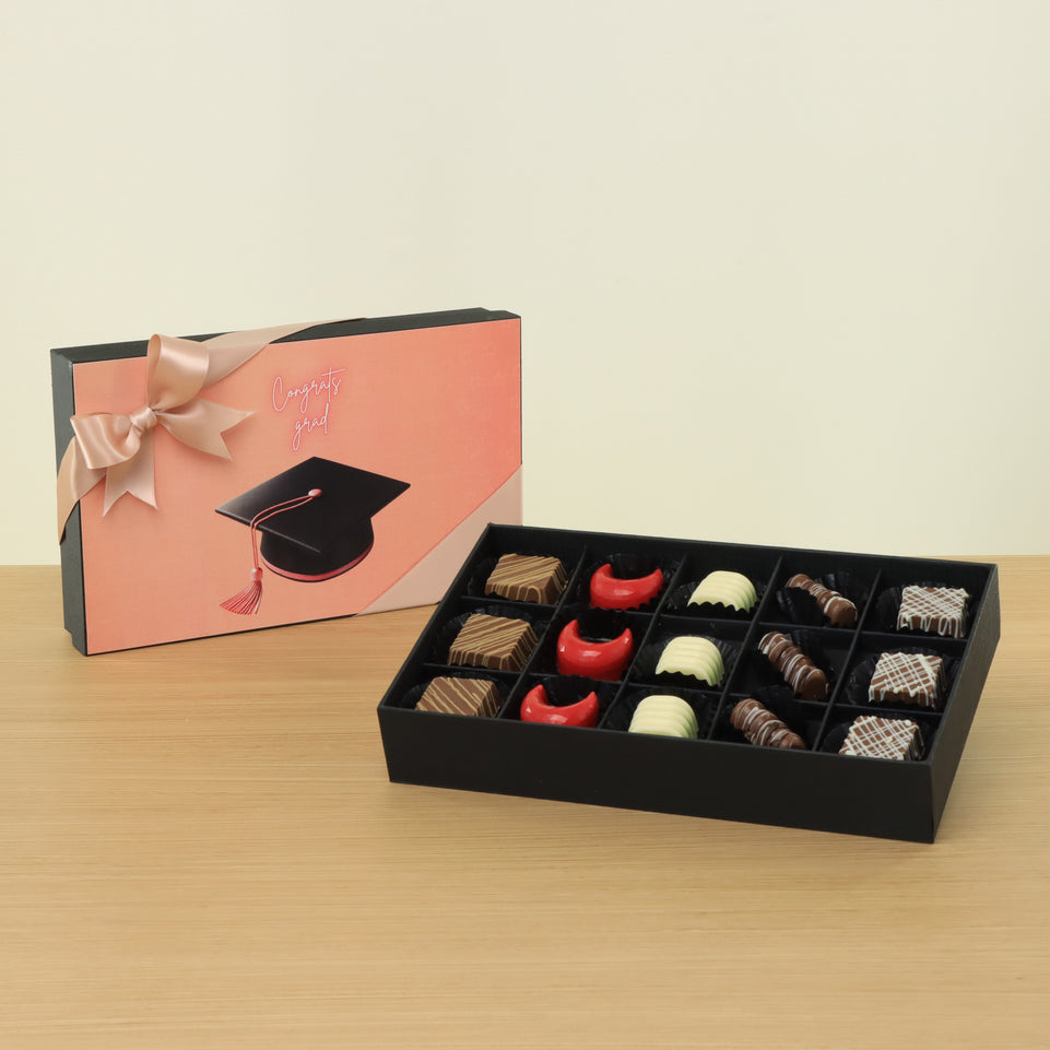Graduation designed premium chocolate 15P hard box