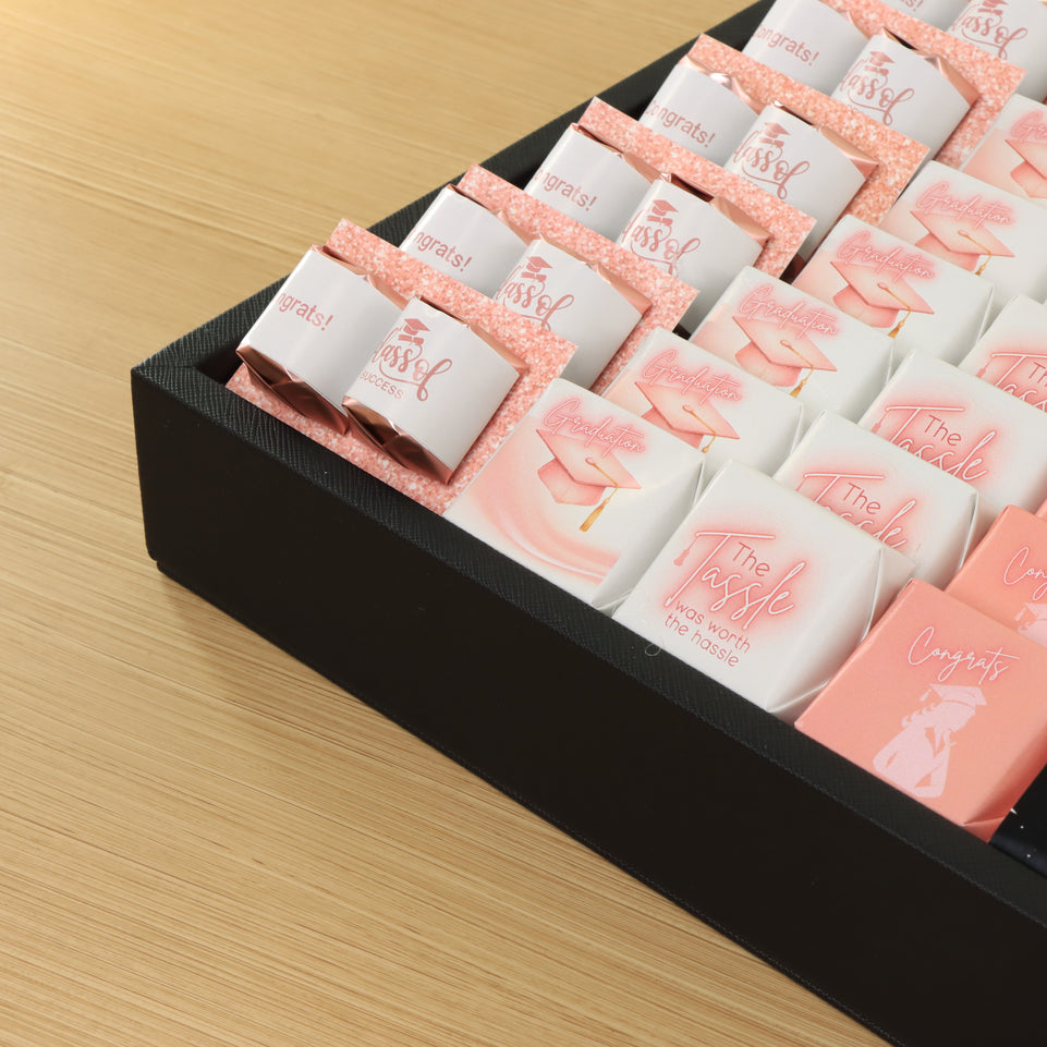 Graduation designed premium chocolate medium leather tray