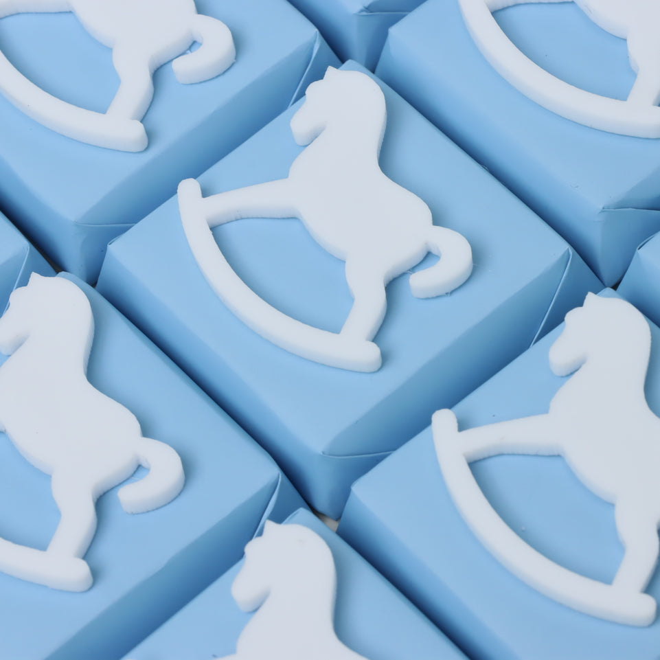 Luxury rocking horse acrylic decorated chocolate