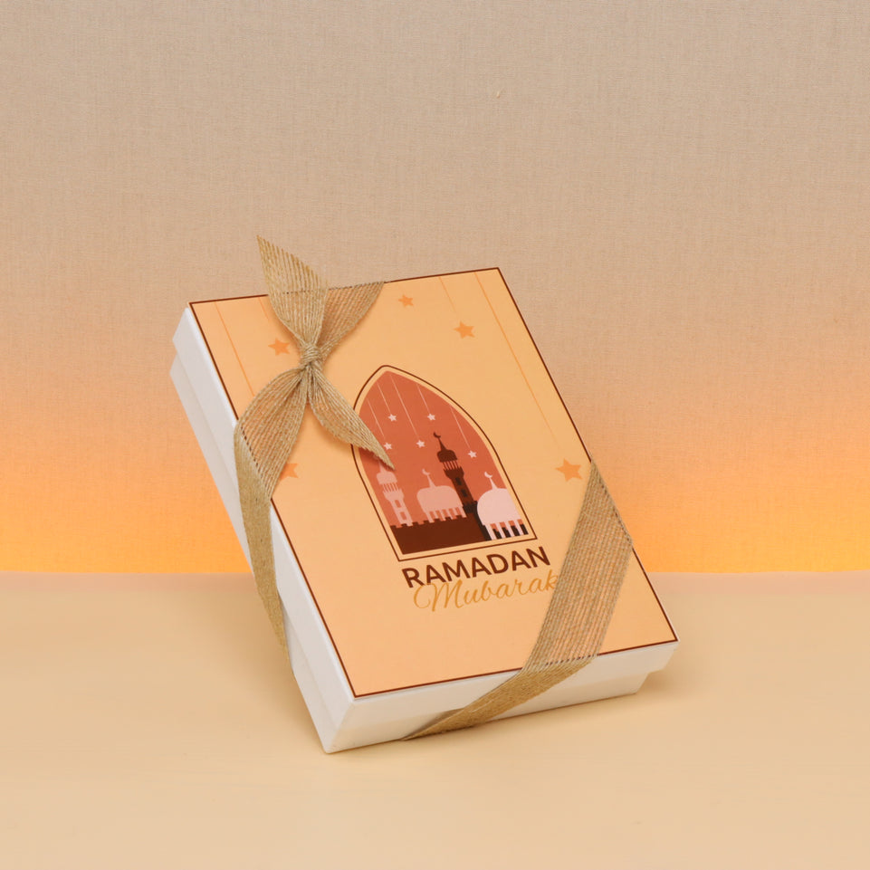 Ramadan mubarak mosque designed chocolate hard box