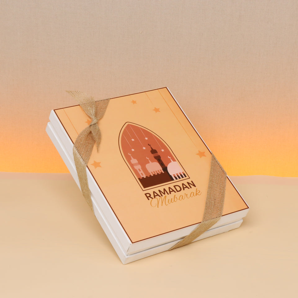 Ramadan mubarak mosque designed chocolate 20-piece hard box