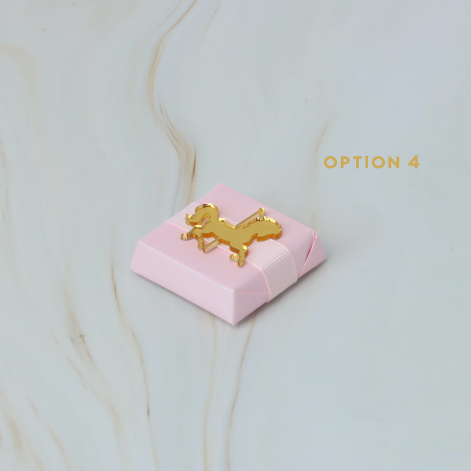 Baby carousel horse acrylic decorated premium chocolate