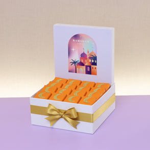 Ramadan kareem mosque designed chocol...
