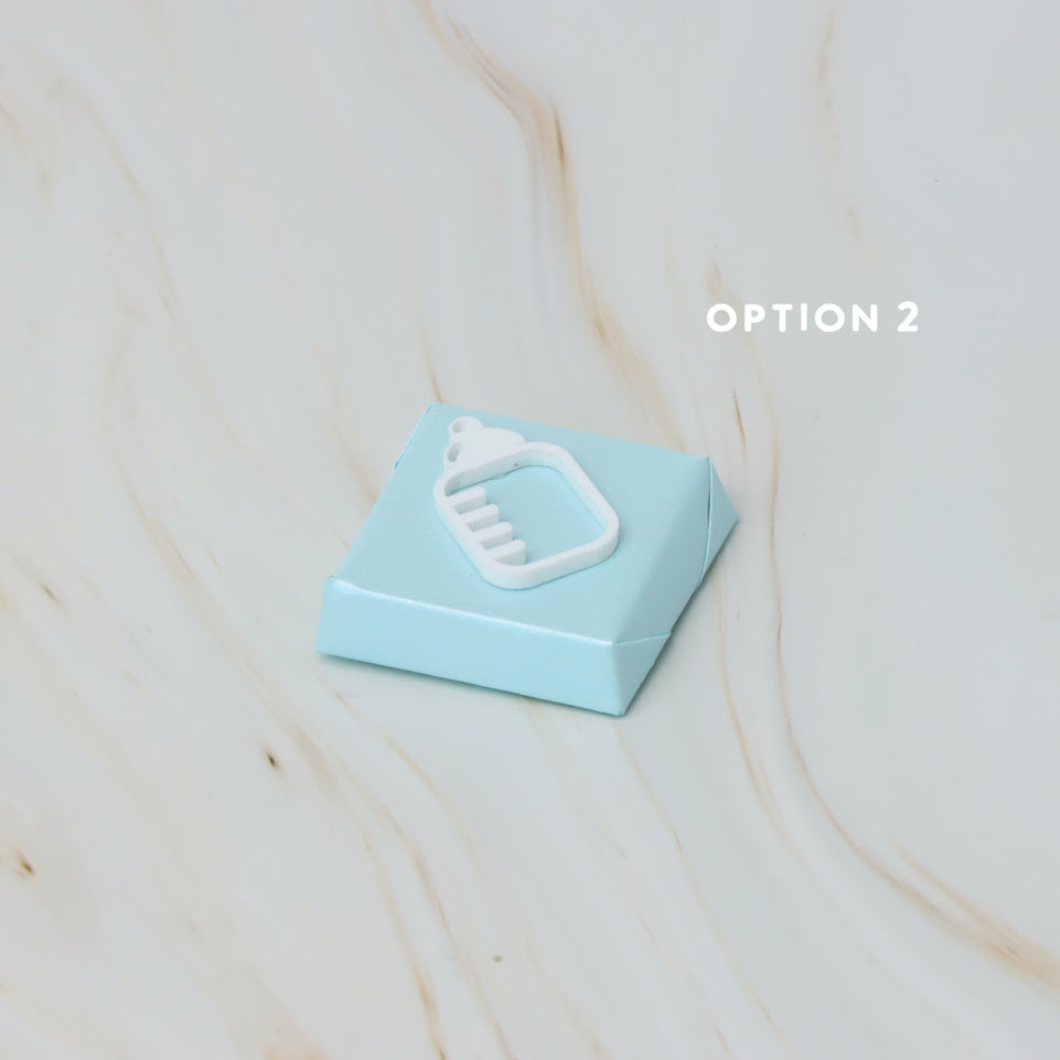 Baby acrylic bottle decorated premium chocolate