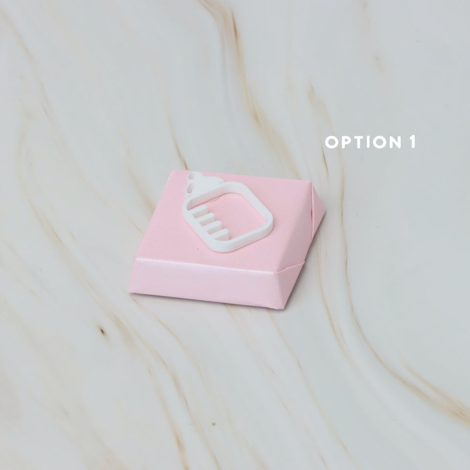 Baby acrylic bottle decorated premium chocolate