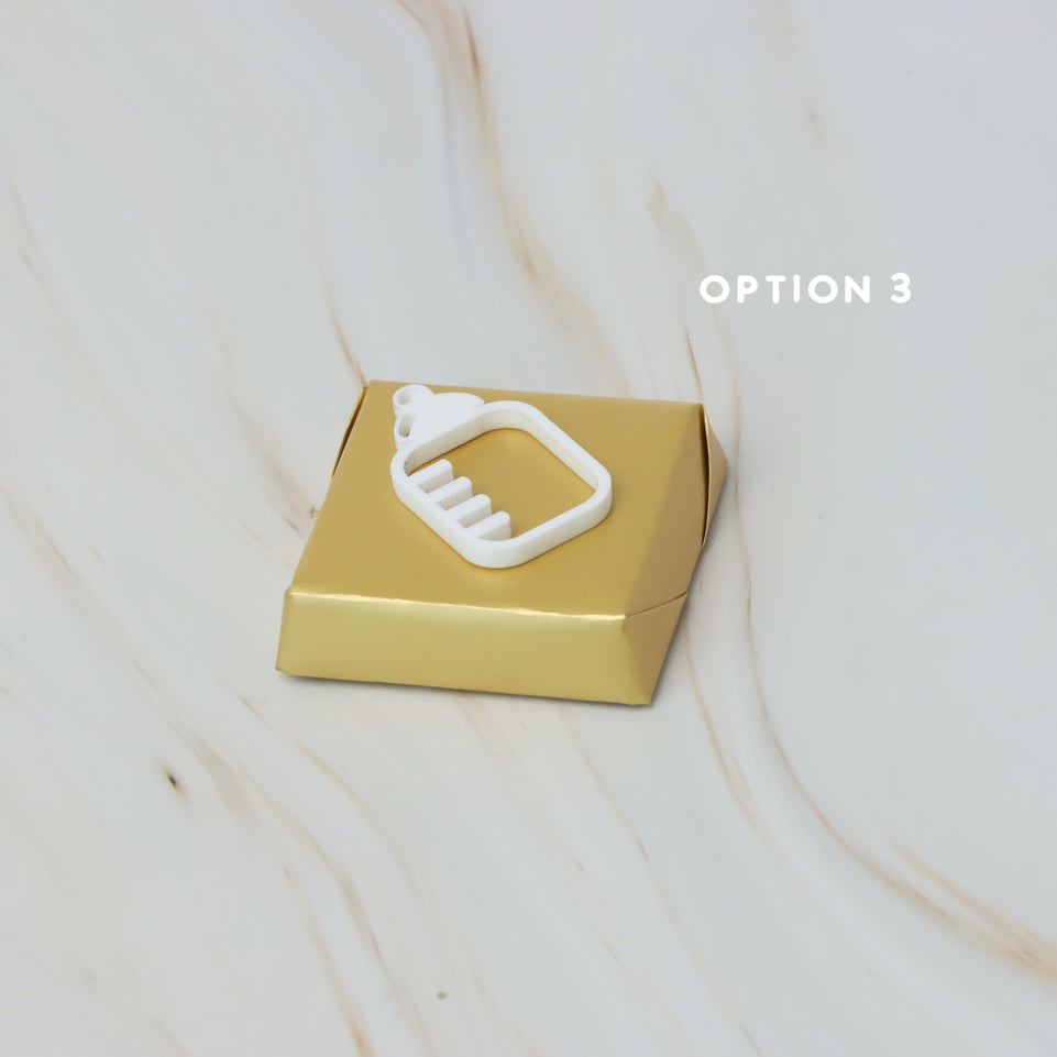 Baby acrylic bottle decorated premium chocolate