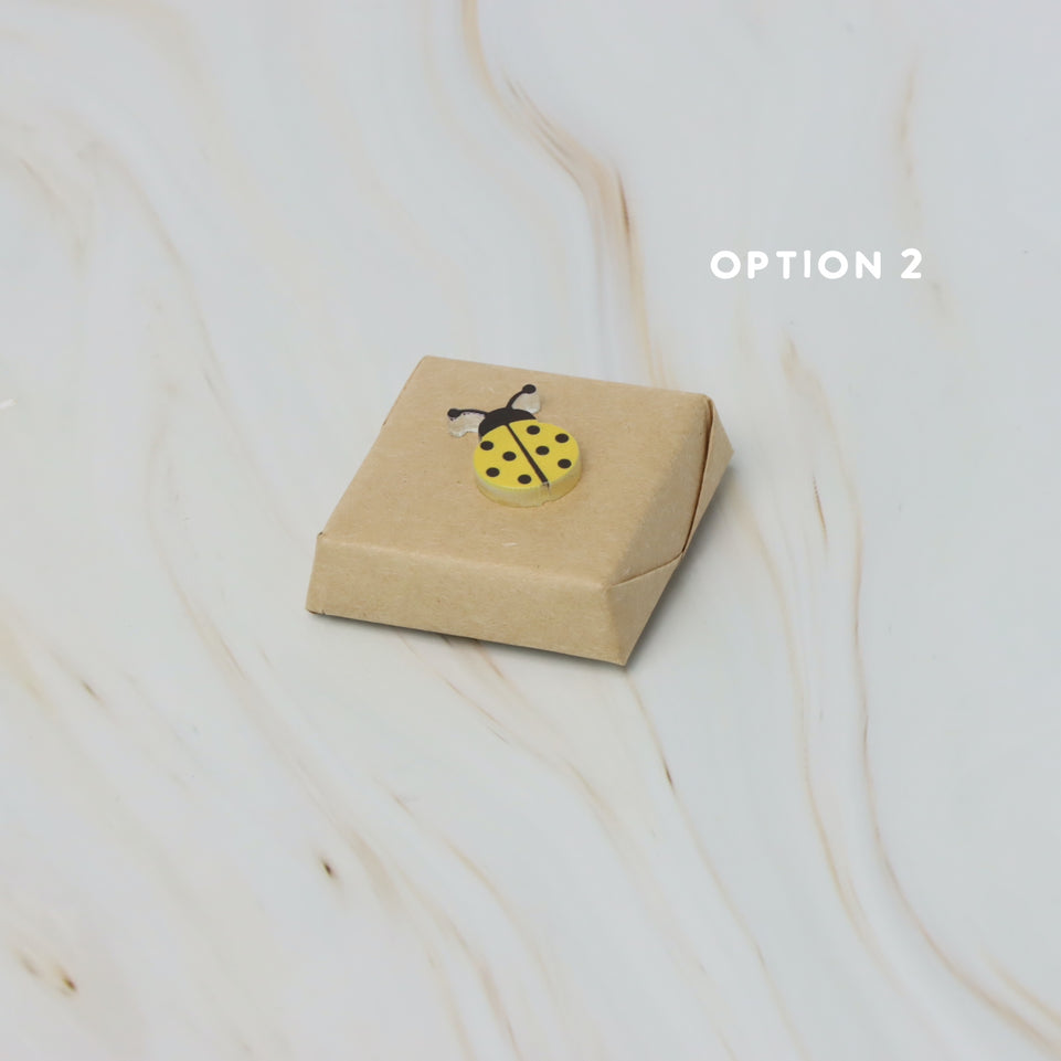 Baby acrylic lady bug decorated premium chocolate