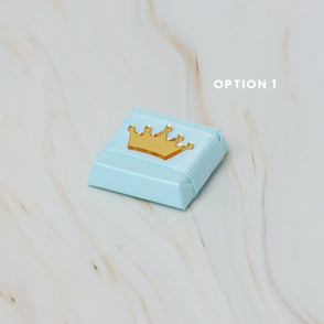 Baby acrylic crown decorated chocolate