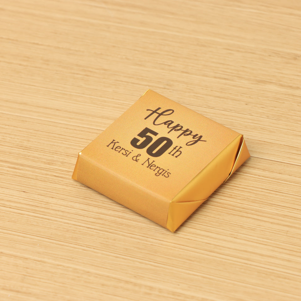 Customized Happy Birthday "50th" premium loose chocolate