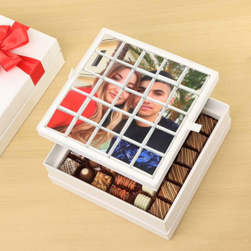 Personalized photo premium chocolate 2-layer hard box