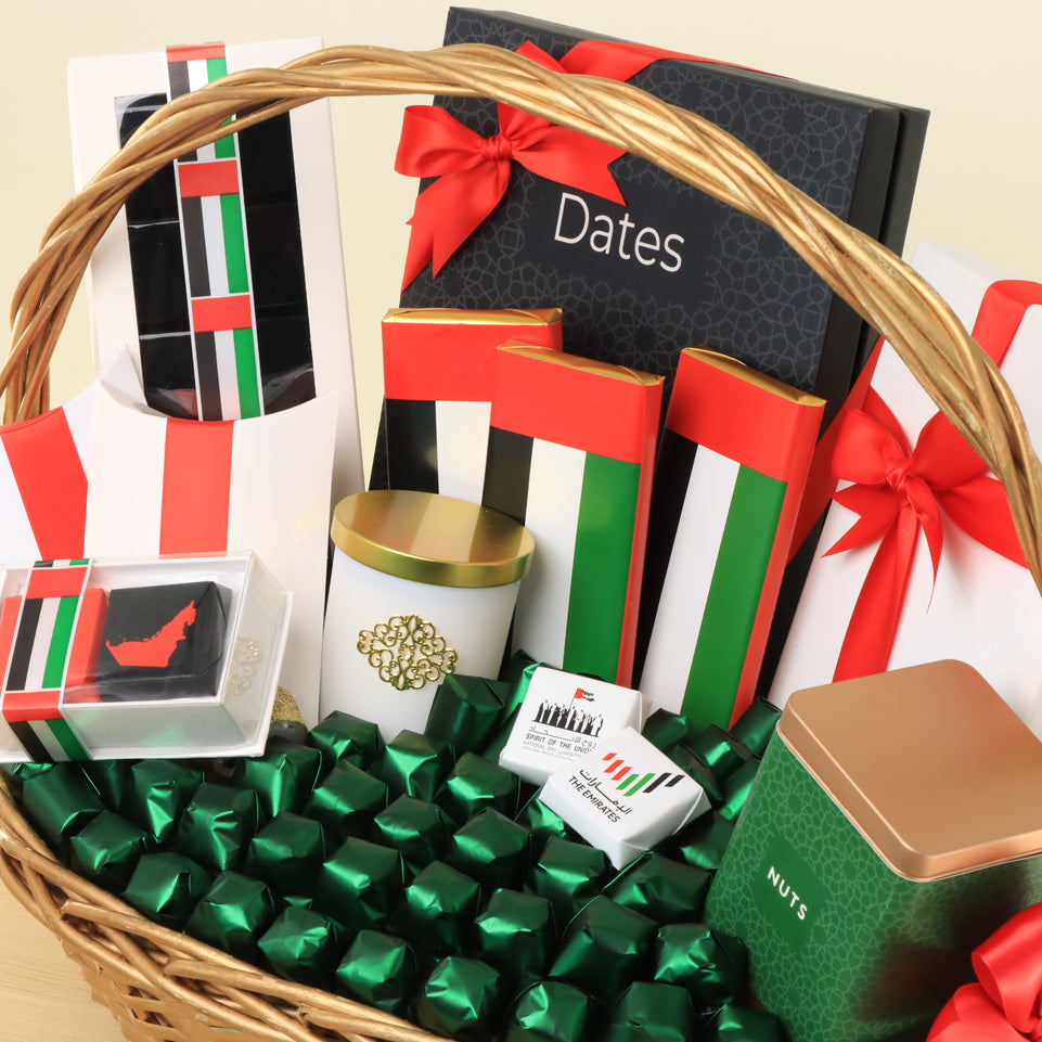 Happy National Day designed premium chocolate & sweets extra large basket